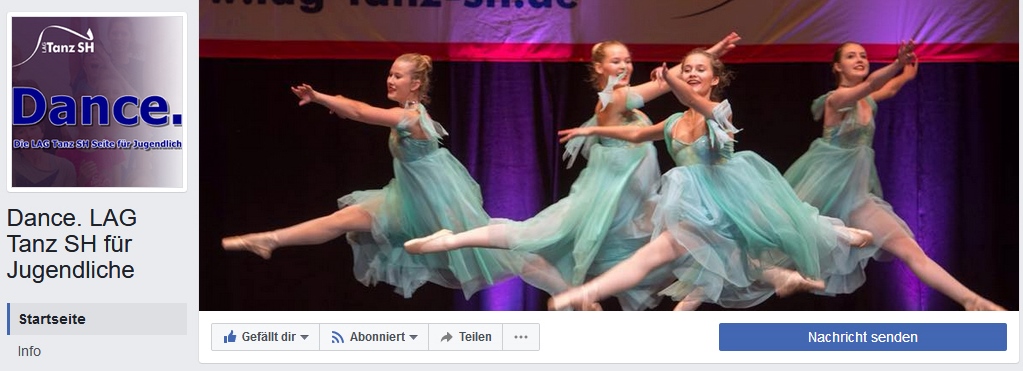 Screenshot Facebook-Startseite Dance.